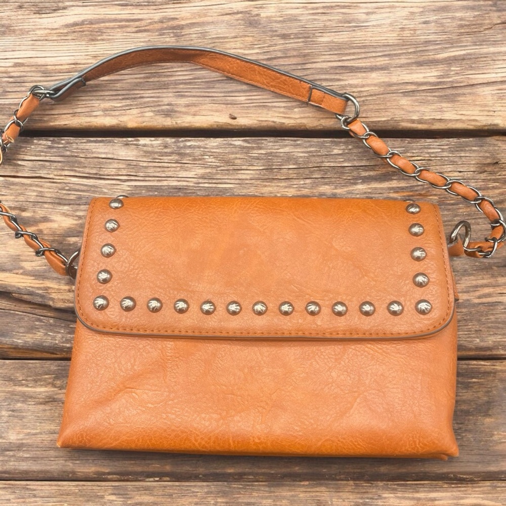 Sam and Hadley Elegant Studded Vegan  Leather Bag